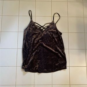 Green velvet tank